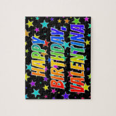 "VALENTINA" First Name, Fun "HAPPY BIRTHDAY" Legpuzzel (Verticaal)