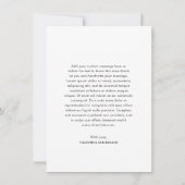 Valentina foto moderne bruiloft bedankkaart (Achterkant)