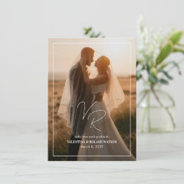 Valentina foto moderne bruiloft bedankkaart