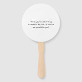 Valentina foto moderne bruiloft handwaaier (Achterkant)