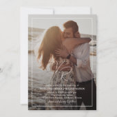 Valentina foto moderne bruiloft kaart (Voorkant)