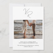 Valentina foto moderne bruiloft kaart (Achterkant)