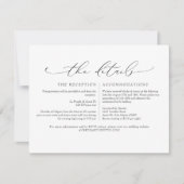 VALENTINA Minimaal Script Bruiloft Details Bijlage Kaart (Voorkant)