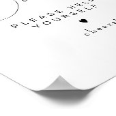 VALENTINA Modern Elegant Script Typografie Drinken Poster (Hoek)