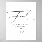 VALENTINA Modern Elegant Script Typografie Voedsel Poster (Voorkant)