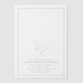 Valentina Modern Wedding Vellum Uitnodigingen (Voorkant)