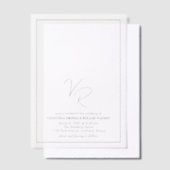 Valentina Modern Wedding Vellum Uitnodigingen (Offset)