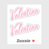 Valentina naam x2 sticker (Vel)
