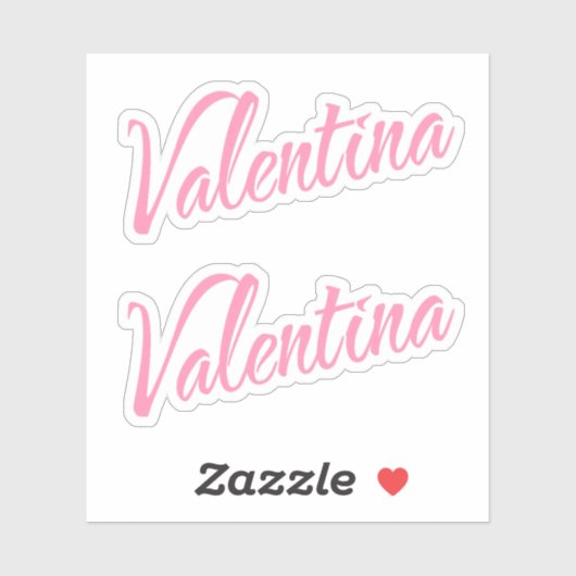 Valentina naam x2 sticker (Vel)
