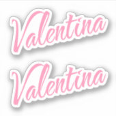 Valentina naam x2 sticker (Voorkant)
