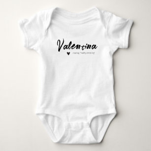 Valentina Name openbaart de betekenis Minimal Mode Romper