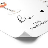 VALENTINA Script Signature Drink Wedding Bar Poster (Hoek)