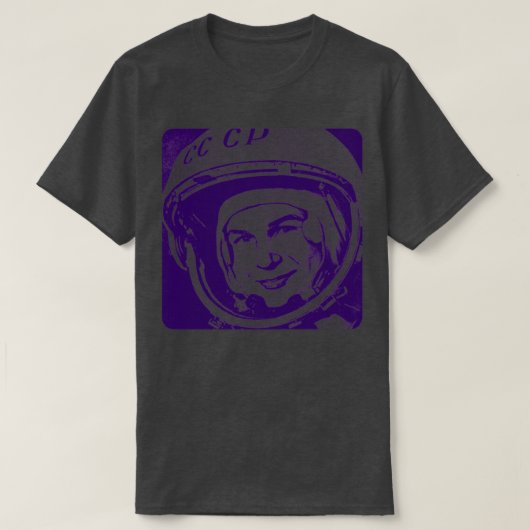 Valentina Tereshkova Sovjet kosmonaut Tribute Desi T-shirt (Design voorkant)