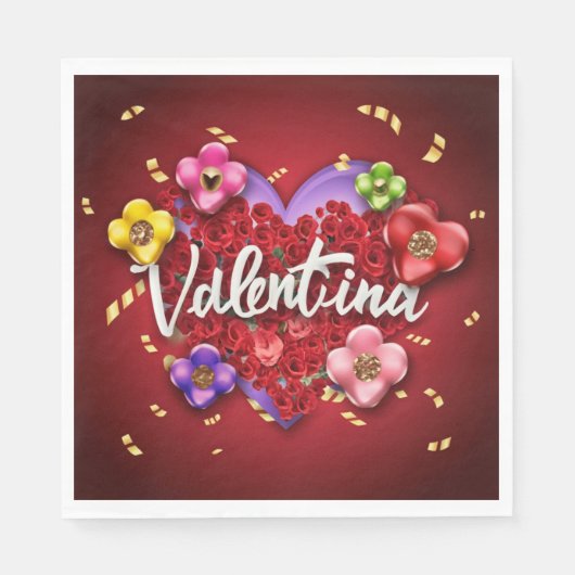 Valentina Verjaardag Servet (Voorkant)
