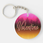 Valentina Vorname Name pink Schlüsselanhänger Sleutelhanger (Voorkant)