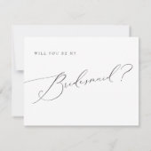 VALENTINA Whimsical Script bruidsmeisje voorstel Kaart (Achterkant)