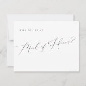 VALENTINA Whimsical Script Maid of Honor Voorstel Kaart (Achterkant)