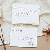 VALENTINA Whimsical Script Maid of Honor Voorstel Kaart