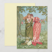 Valentine (1876) feestdagenkaart (Voorkant / Achterkant)