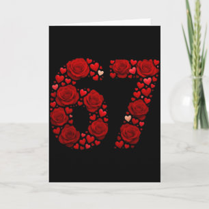 Valentine 67 Meme Roos Harten Grappig Zes Zeven Va Kaart