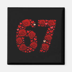 Valentine 67 Meme Roos Harten Grappig Zes Zeven Va Magneet