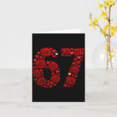 Valentine 67 Meme Rose Hearts Funny Six Seven Vale Kaart (Gele Bloem)