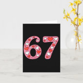 Valentine 67 Meme Six Seven Cute Gen Alpha  Kaart (Gele Bloem)