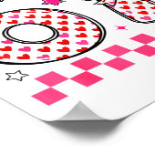 Valentine 67 Six Seven 6 7 Funny Heart Bow For Kid Poster (Hoek)