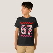 Valentine 67 Six Seven 6 7 Funny Heart Bow For Kid T-shirt (Voorkant volledig)
