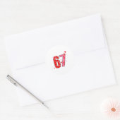 Valentine 67 Six Seven Funny Saying Viral Meme  Ronde Sticker (Envelop)