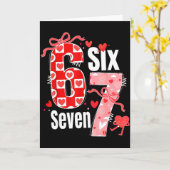 Valentine 67 Six Seven Heart Coquette Bow Valentin Kaart (Gele Bloem)