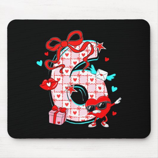 Valentine 67 Six Seven Meme Dabbing Hartjes Matchi Muismat (Voorkant)