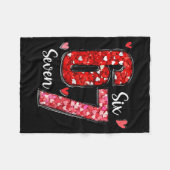 Valentine 67 Six Seven Meme Rose Hearts Valentine’ Fleece Deken (Voorkant (Horizontaal))