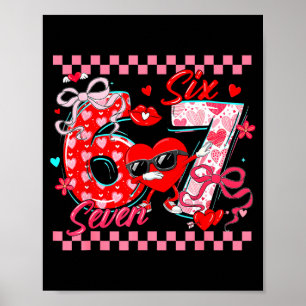 Valentine 67 Zes Zeven Meme Dabbing Hartjes Overee Poster