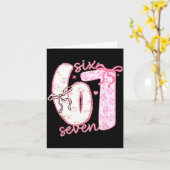 Valentine 6 7 Funny Six Seven 67 Happy Valentines  Kaart (Gele Bloem)