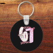 Valentine 6 7 Funny Six Seven 67 Happy Valentines Sleutelhanger (Voorkant)