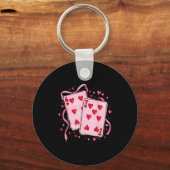 Valentine 6 7 Valentines Day Matching Couple Heart Sleutelhanger (Voorkant)