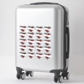 Valentine aangepast 20 geruit hart sticker (Koffer)