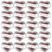 Valentine aangepast 20 geruit hart sticker (Voorkant)