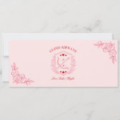 Valentine Airplane Boarding Pass Save The Date Kaart (Achterkant)