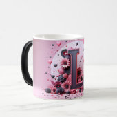 Valentine Alphabet 3D Magische Mok (Voorkant links)