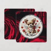 Valentine Angel Chihuahua Kerstkaart – Wees van mi (Voorkant / Achterkant)