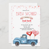 Valentine Baby Shower Invitation Kaart (Voorkant / Achterkant)