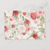 Valentine Baby Shower Registry Card Informatiekaartje (Achterkant)