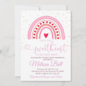 Valentine Baby Shower Uitnodiging, is op komst Kaart (Voorkant)