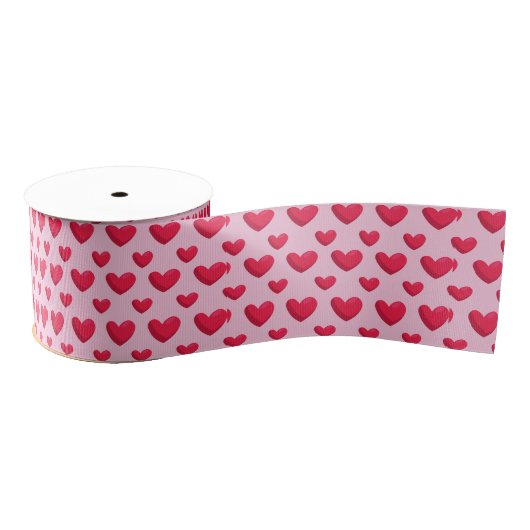 Valentine Background With Heart Love            Grosgrain Lint (Spoel)
