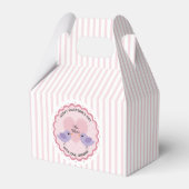 Valentine Be Mine Roze Strepen Hart Bedankdoosjes (Achterkant)