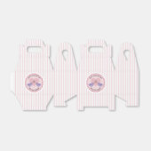 Valentine Be Mine Roze Strepen Hart Bedankdoosjes (Uitgevouwen)