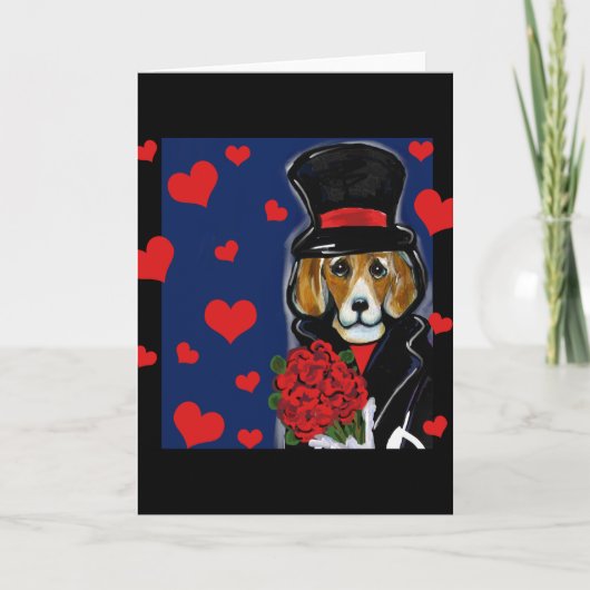 VALENTINE BEAGLE FEESTDAGEN KAART (Voorkant)