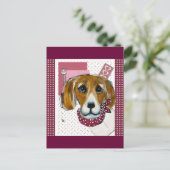 VALENTINE BEAGLE FEESTDAGENKAART (Staand voorkant)